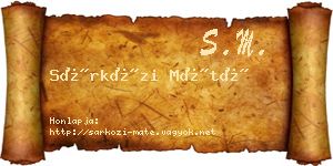 Sárközi Máté névjegykártya